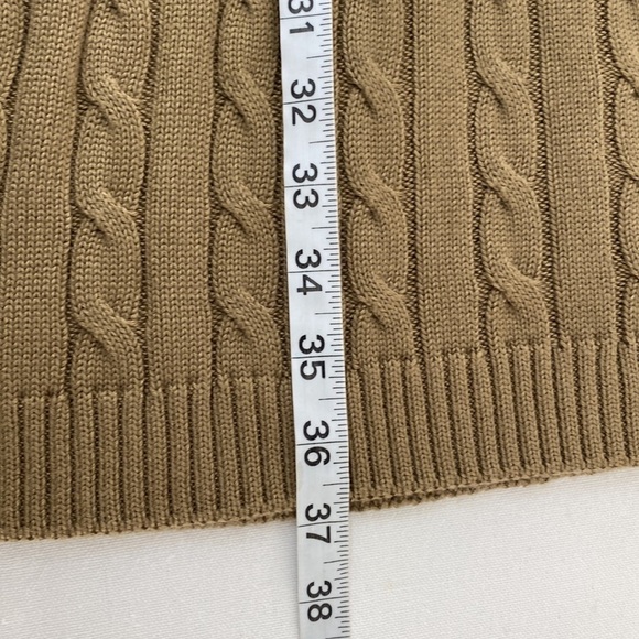 Calvin Klein Cableknit Shawl Collar  Sweater Dress Women's Medium Neutral Tan - Picture 10 of 12